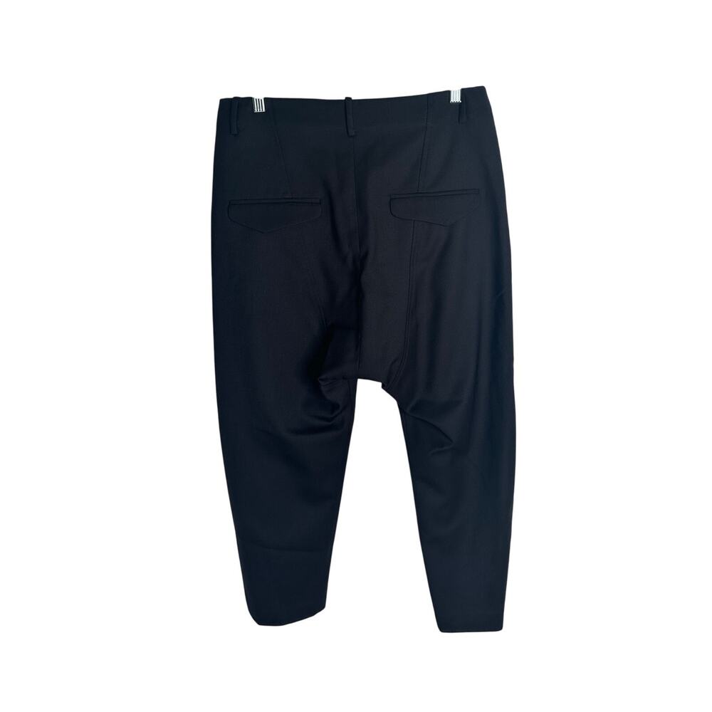 Nili Lotan 4 Drop Crotch Paris Pants $495 Slouchy Trousers Cropped Jet Black NWT - Picture 5 of 10